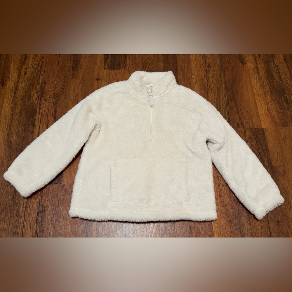 GAP Cream Fleece Half-Zip Sweater